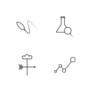 Bilim basit Seviyelendirilmiş Icons set