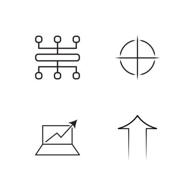 Pazarlama basit Seviyelendirilmiş Icons set