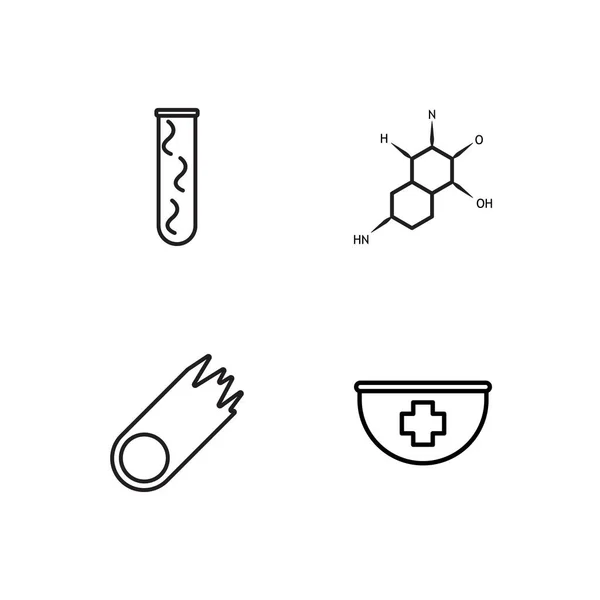 Science Simple Icônes Définies Ensemble — Image vectorielle