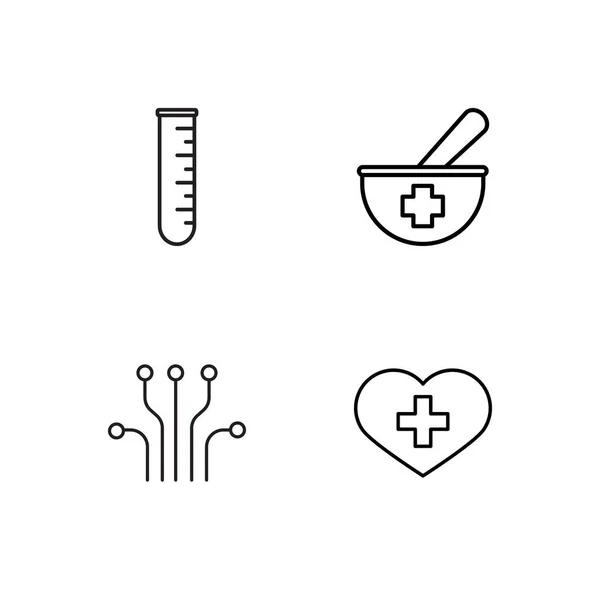 Bilim Basit Seviyelendirilmiş Icons Set — Stok Vektör