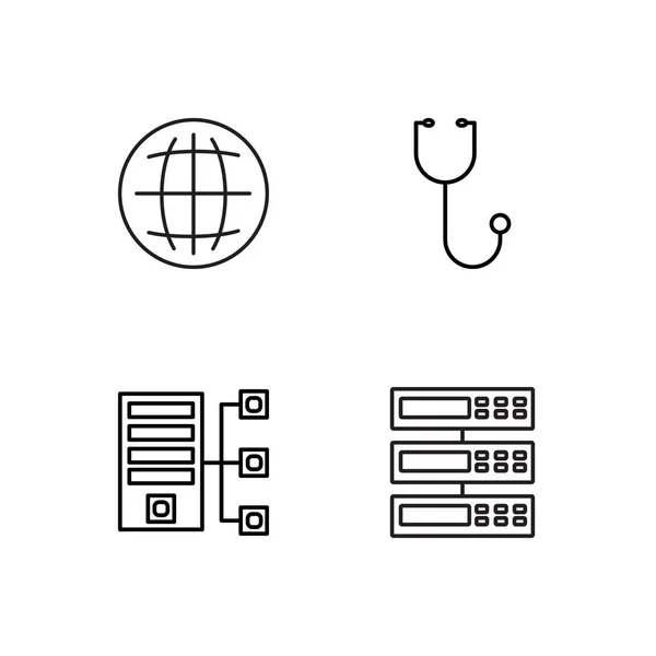 Ciencia Simple Bosquejado Iconos Conjunto — Archivo Imágenes Vectoriales