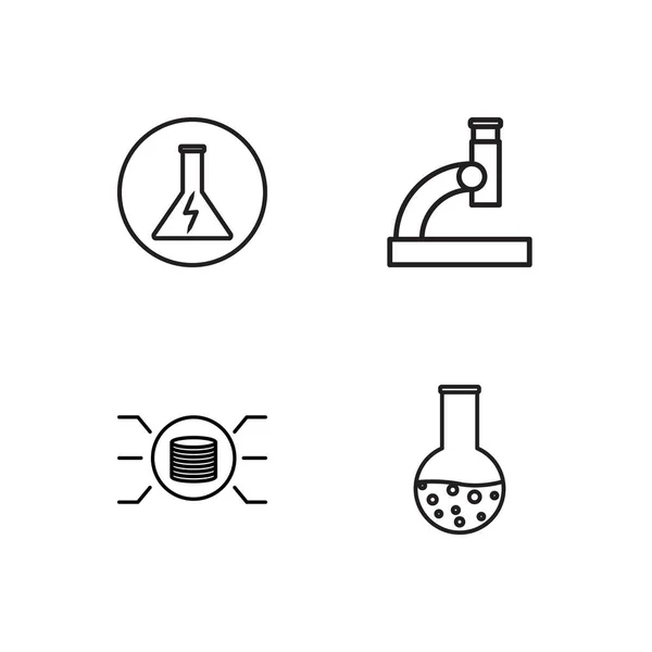 Science Simple Icônes Définies Ensemble — Image vectorielle