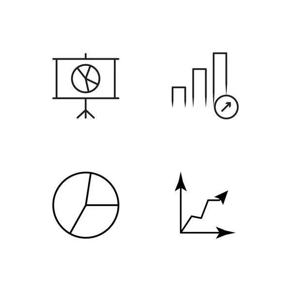 Comercialización Simple Bosquejado Iconos Conjunto — Vector de stock