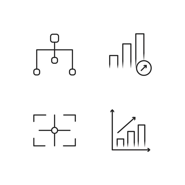 Pazarlama basit Seviyelendirilmiş Icons set