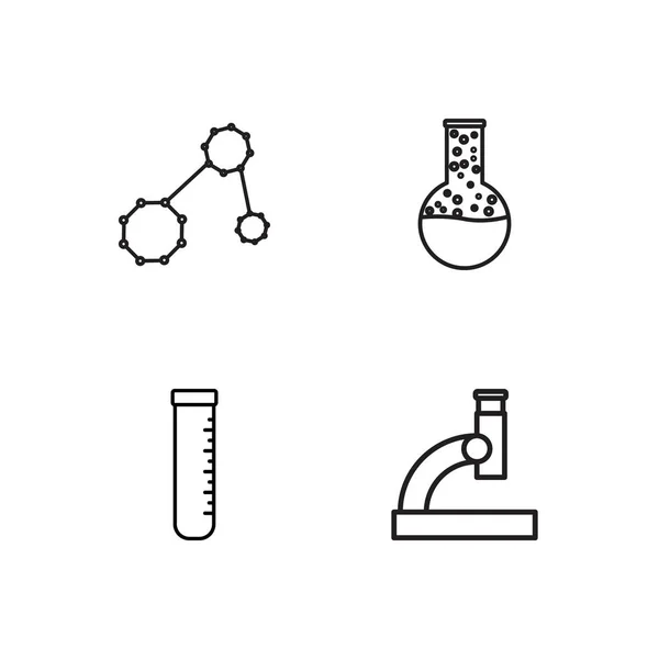 Science Simple Icônes Définies Ensemble — Image vectorielle