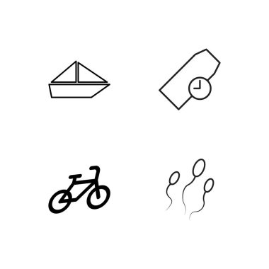 basit Seviyelendirilmiş Icons set seyahat