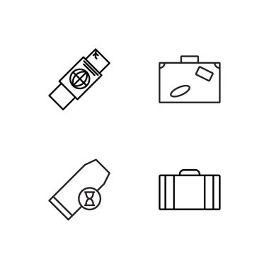 basit Seviyelendirilmiş Icons set seyahat