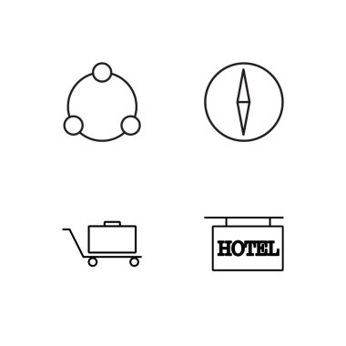 basit Seviyelendirilmiş Icons set seyahat