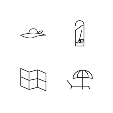 basit Seviyelendirilmiş Icons set seyahat