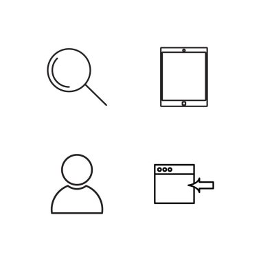 seo basit özetlenen simgeler seti