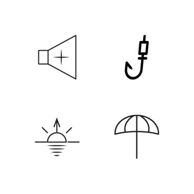 basit Seviyelendirilmiş Icons set seyahat