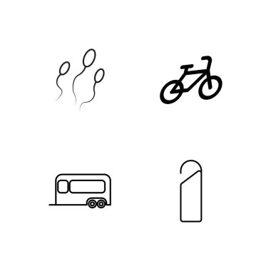 basit Seviyelendirilmiş Icons set seyahat