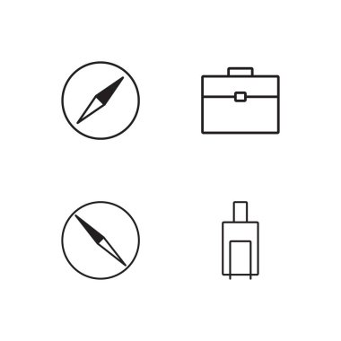 basit Seviyelendirilmiş Icons set seyahat