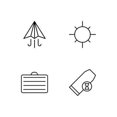 basit Seviyelendirilmiş Icons set seyahat