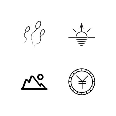 basit Seviyelendirilmiş Icons set seyahat