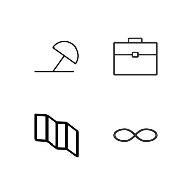 basit Seviyelendirilmiş Icons set seyahat