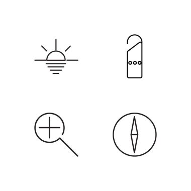 basit Seviyelendirilmiş Icons set seyahat