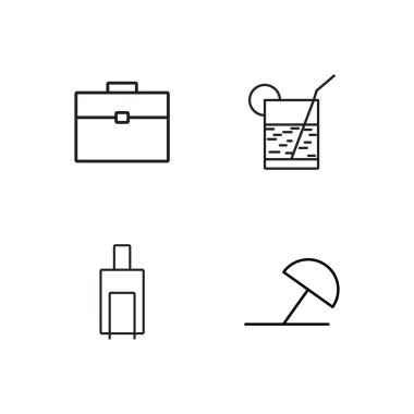 basit Seviyelendirilmiş Icons set seyahat