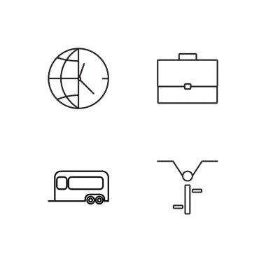 basit Seviyelendirilmiş Icons set seyahat