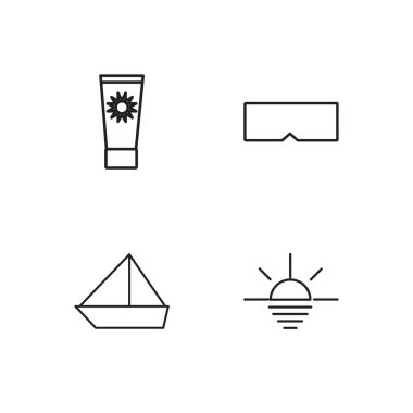 basit Seviyelendirilmiş Icons set seyahat