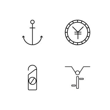 basit Seviyelendirilmiş Icons set seyahat