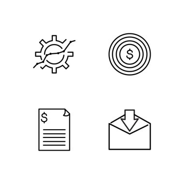 Pazarlama basit Seviyelendirilmiş Icons set