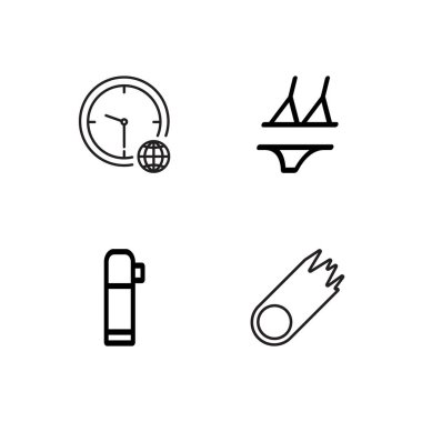 basit Seviyelendirilmiş Icons set seyahat