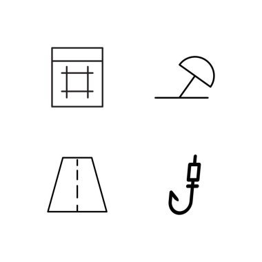 basit Seviyelendirilmiş Icons set seyahat