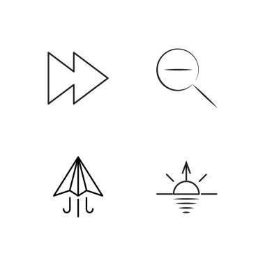 basit Seviyelendirilmiş Icons set seyahat