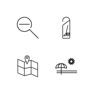 basit Seviyelendirilmiş Icons set seyahat