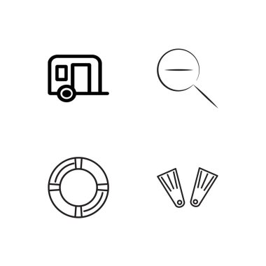 basit Seviyelendirilmiş Icons set seyahat