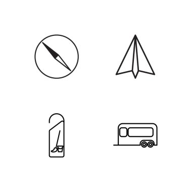 basit Seviyelendirilmiş Icons set seyahat