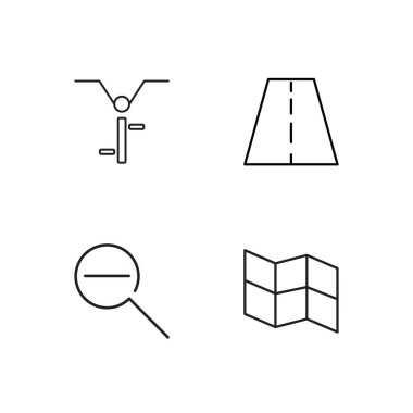 basit Seviyelendirilmiş Icons set seyahat