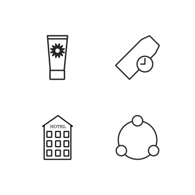 basit Seviyelendirilmiş Icons set seyahat