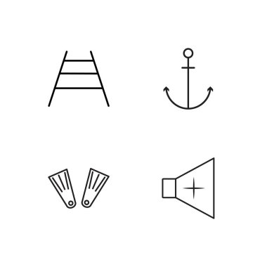 basit Seviyelendirilmiş Icons set seyahat