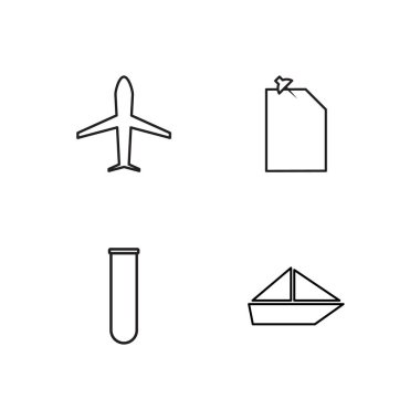 basit Seviyelendirilmiş Icons set seyahat