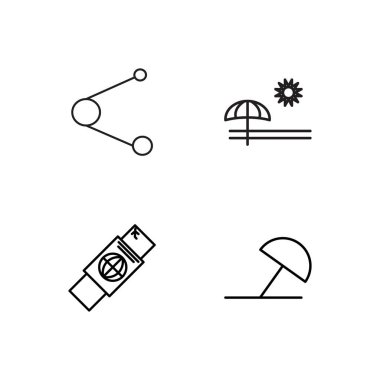 basit Seviyelendirilmiş Icons set seyahat