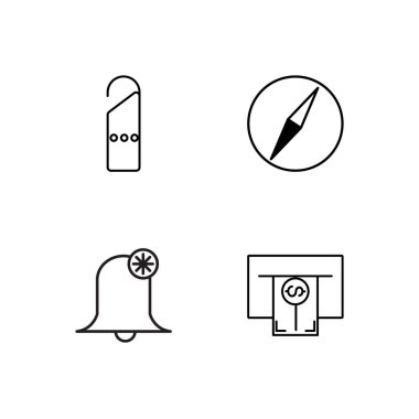 basit Seviyelendirilmiş Icons set seyahat