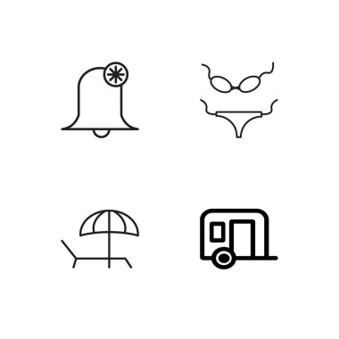 basit Seviyelendirilmiş Icons set seyahat