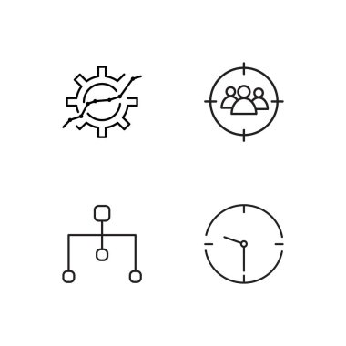 Pazarlama basit Seviyelendirilmiş Icons set