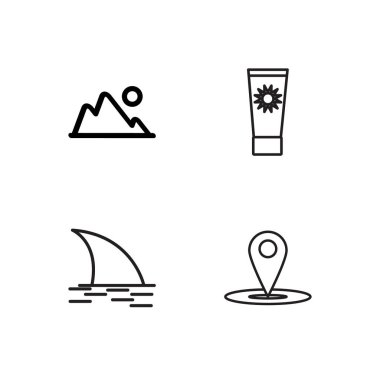 basit Seviyelendirilmiş Icons set seyahat