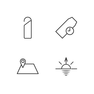 basit Seviyelendirilmiş Icons set seyahat