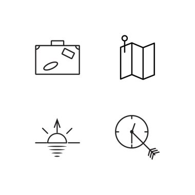 basit Seviyelendirilmiş Icons set seyahat