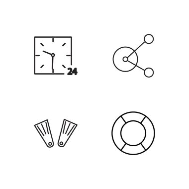 basit Seviyelendirilmiş Icons set seyahat