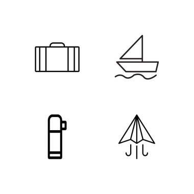 basit Seviyelendirilmiş Icons set seyahat