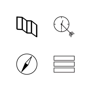 basit Seviyelendirilmiş Icons set seyahat