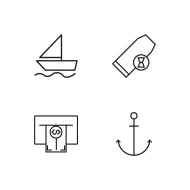 basit Seviyelendirilmiş Icons set seyahat