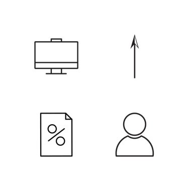 Pazarlama basit Seviyelendirilmiş Icons set