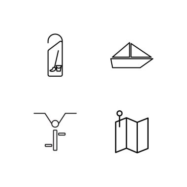 basit Seviyelendirilmiş Icons set seyahat