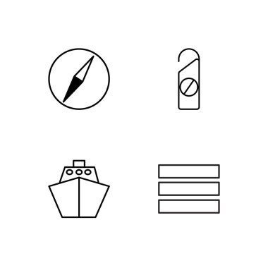 basit Seviyelendirilmiş Icons set seyahat